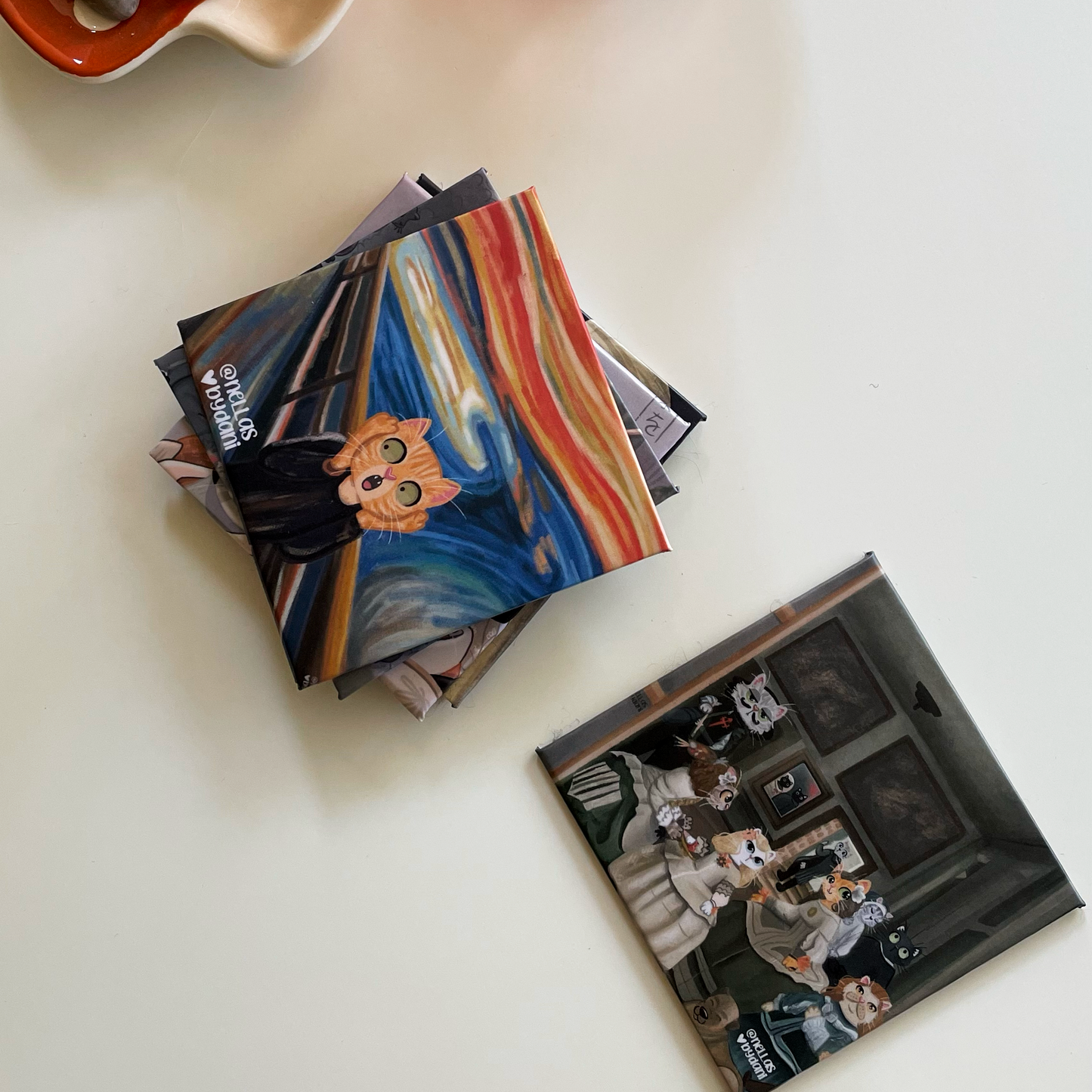 Posavasos Ilustrados Antideslizantes – Diseño Original Handmade