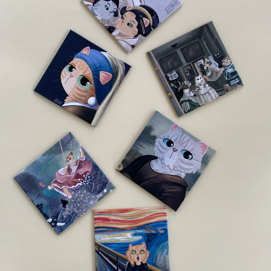 Posavasos Gatos del arte