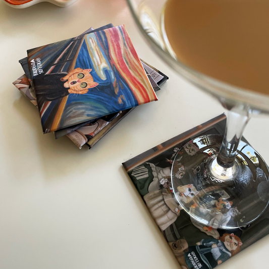 Posavasos Ilustrados Antideslizantes – Diseño Original Handmade