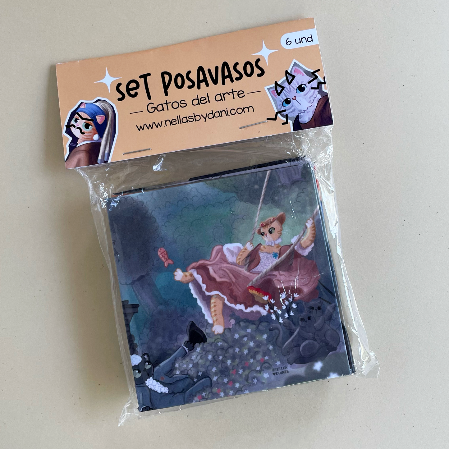 Posavasos Gatos del arte