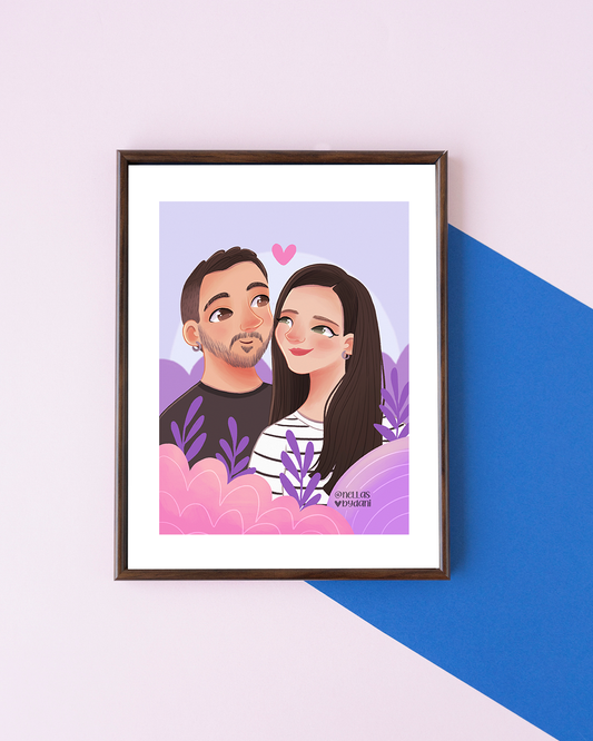 Ilustracion personalizada + cuadro