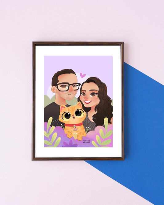 Ilustracion personalizada + cuadro