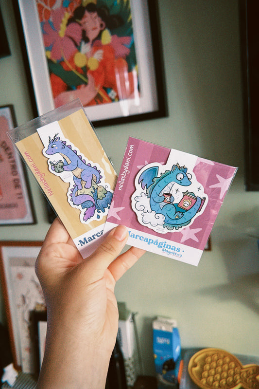 Marcapáginas Magnético Dragon Ilustrado – Hecho a Mano