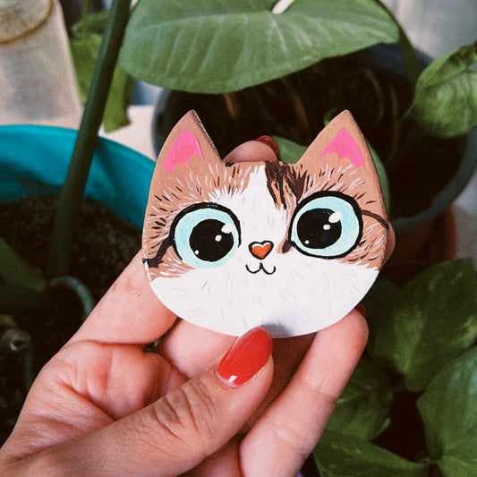 Magnéticos personalizados en madera pintados a mano