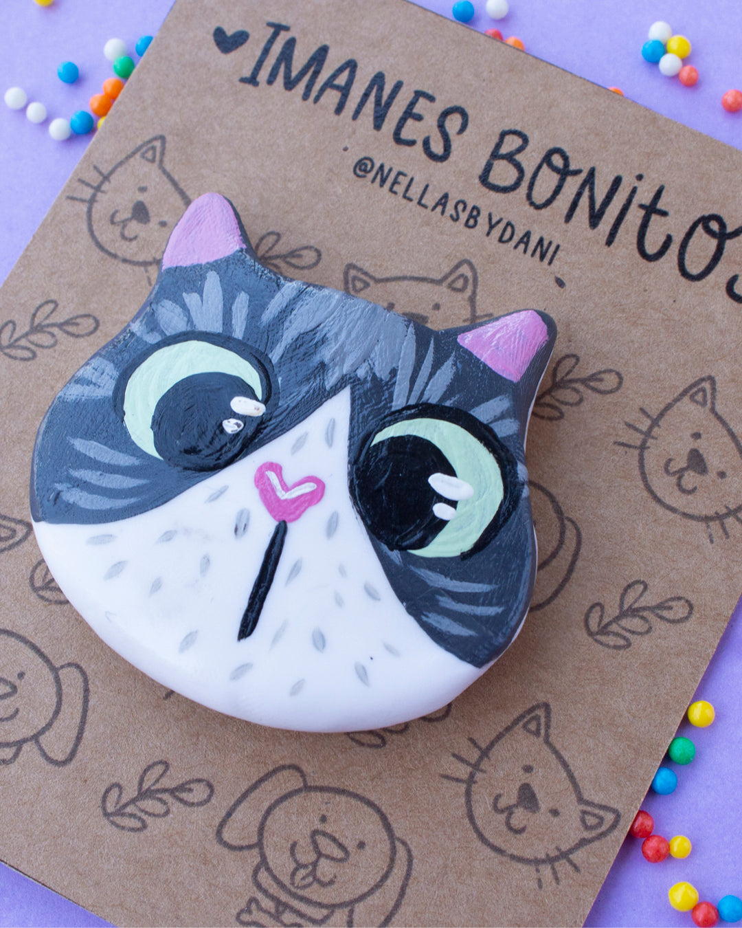 Magnéticos imanes hechos a mano, gatos personalizados